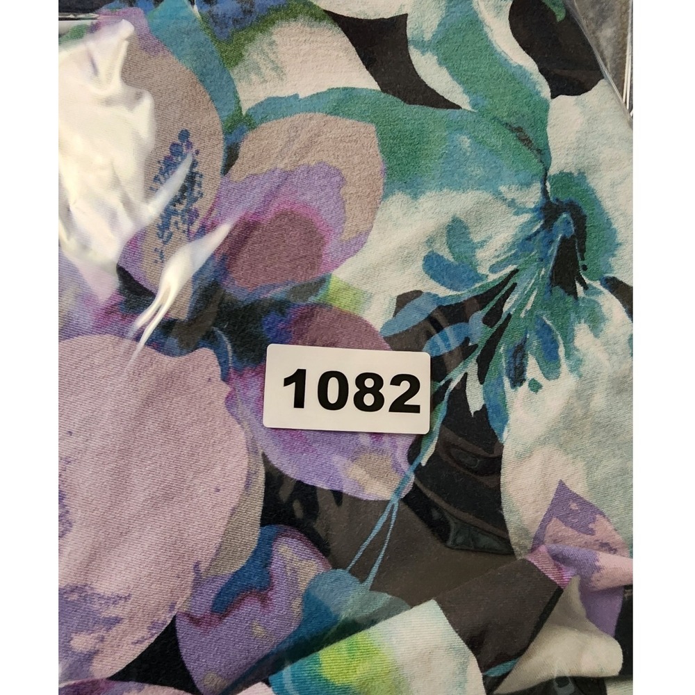 Soft‎ Surroundings Floral Print Cotton Blend Slim Leg Dress Pants PS - Picture 8 of 8